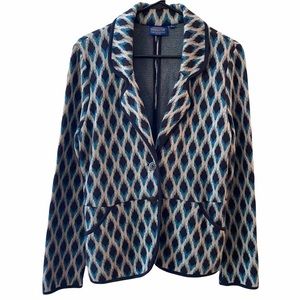 PENDLETON Ikat Blue/Gray Blazer Jacket